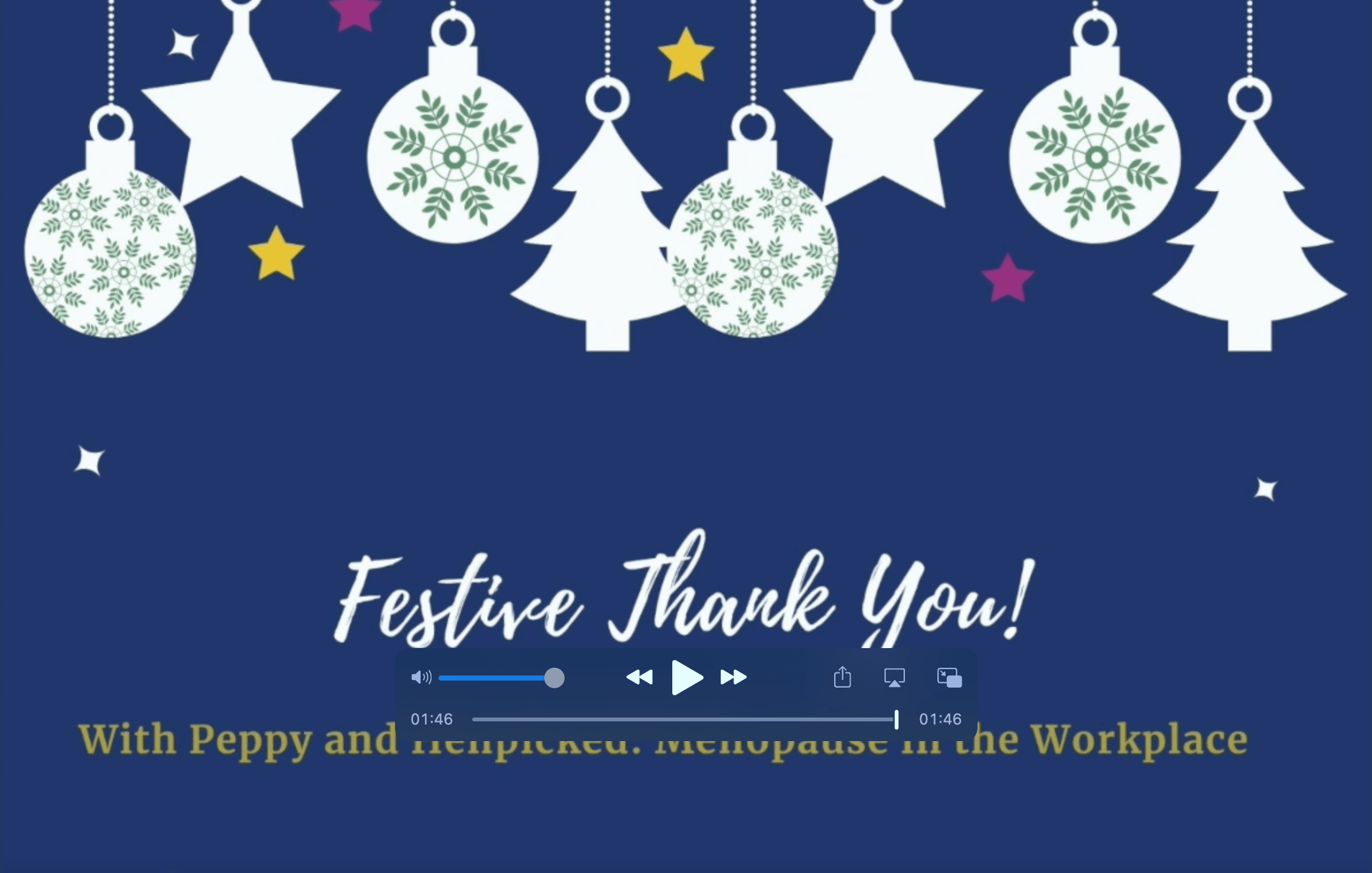 Festive thank you